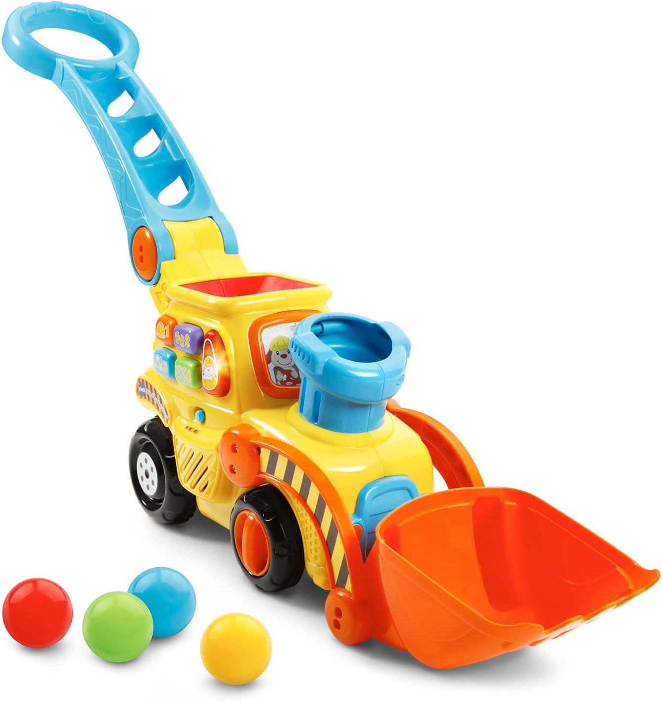 VTech Pop-a-Balls Push and Pop 推土機，黃色