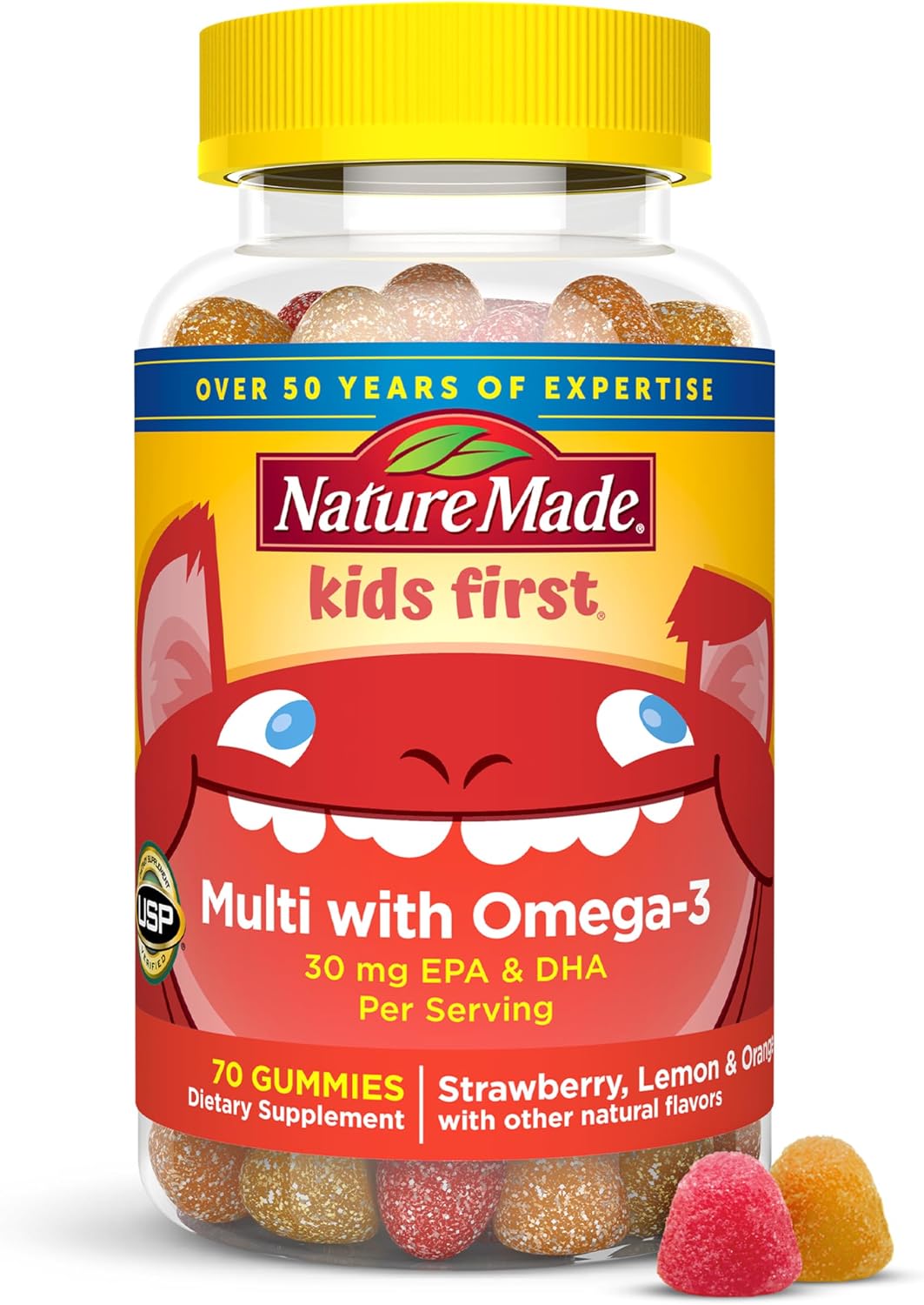 Nature Made Kids 首款含 Omega-3 的複合維生素，70 顆軟糖