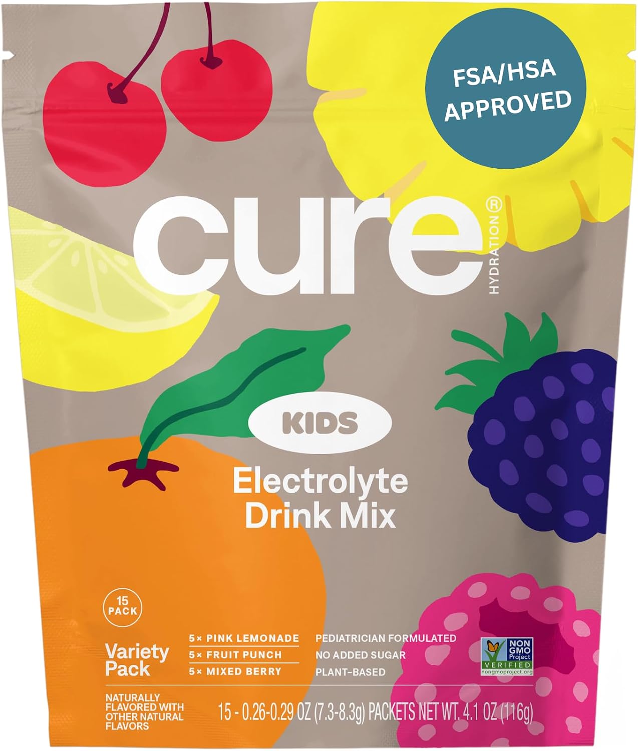 Cure Hydration - 兒童電解質飲料粉多種裝 15 包