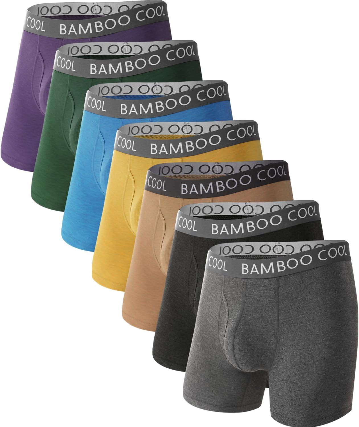 BAMBOO COOL 男士降溫內衣超柔軟透氣平角內褲套裝
