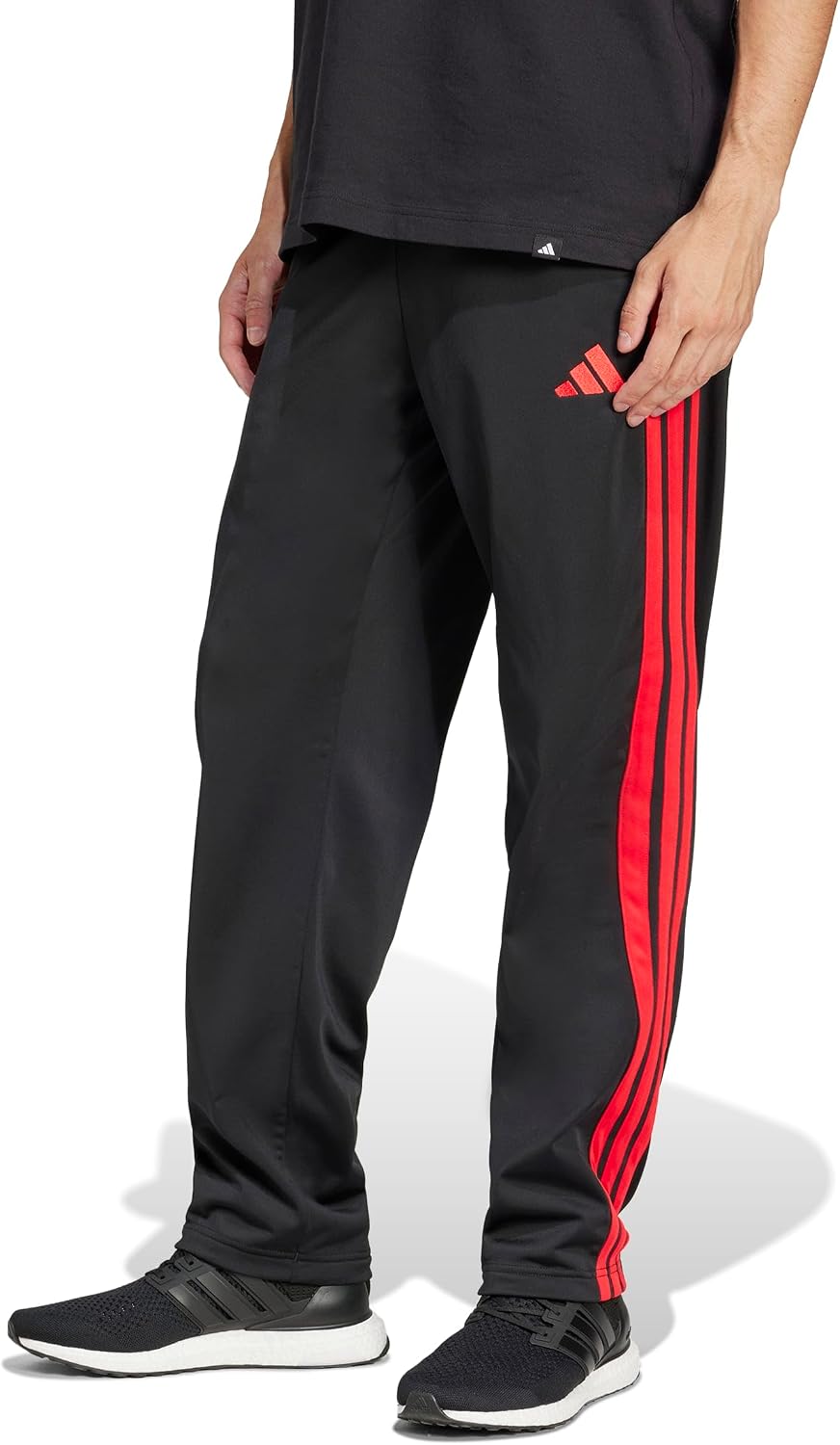 阿迪達斯 (adidas) 男士 Dayready 開放式下擺運動褲休閒 - 黑色
