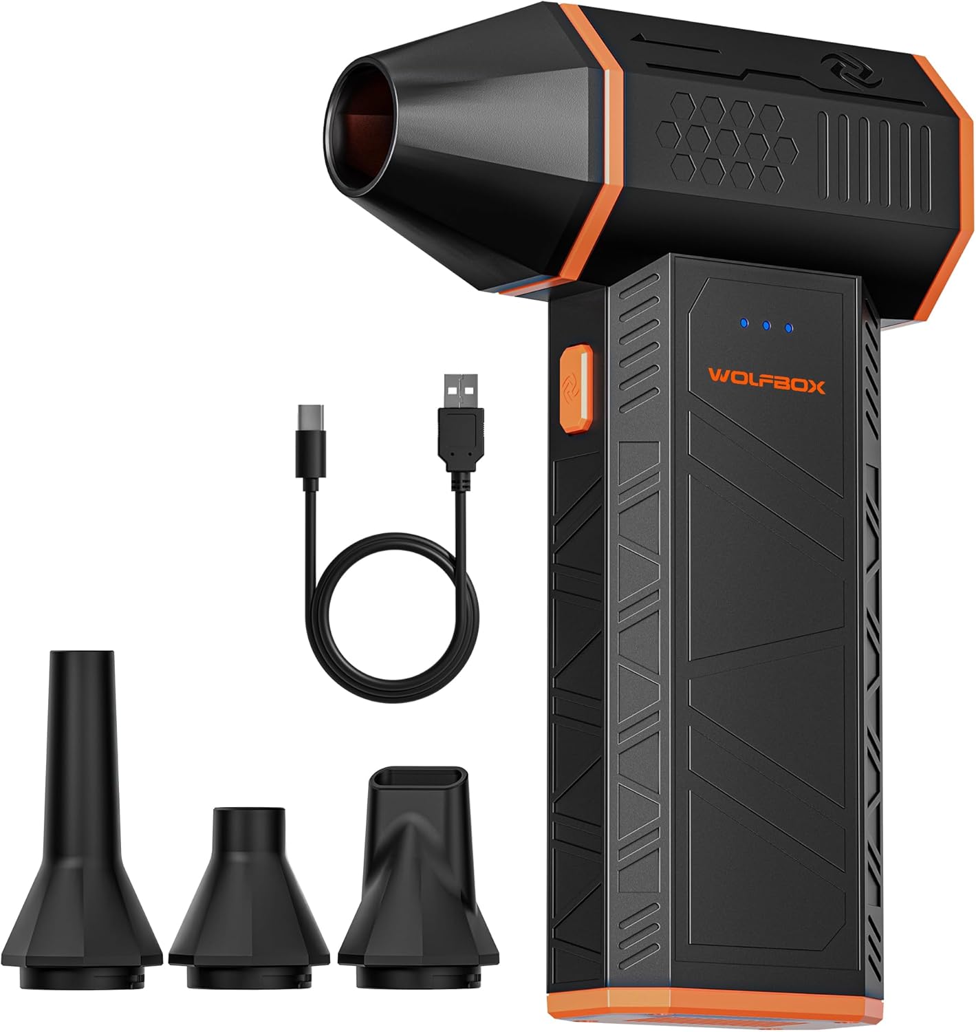 WOLFBOX MegaFlow 50 壓縮空氣除塵器，110,000 RPM，3 檔可調