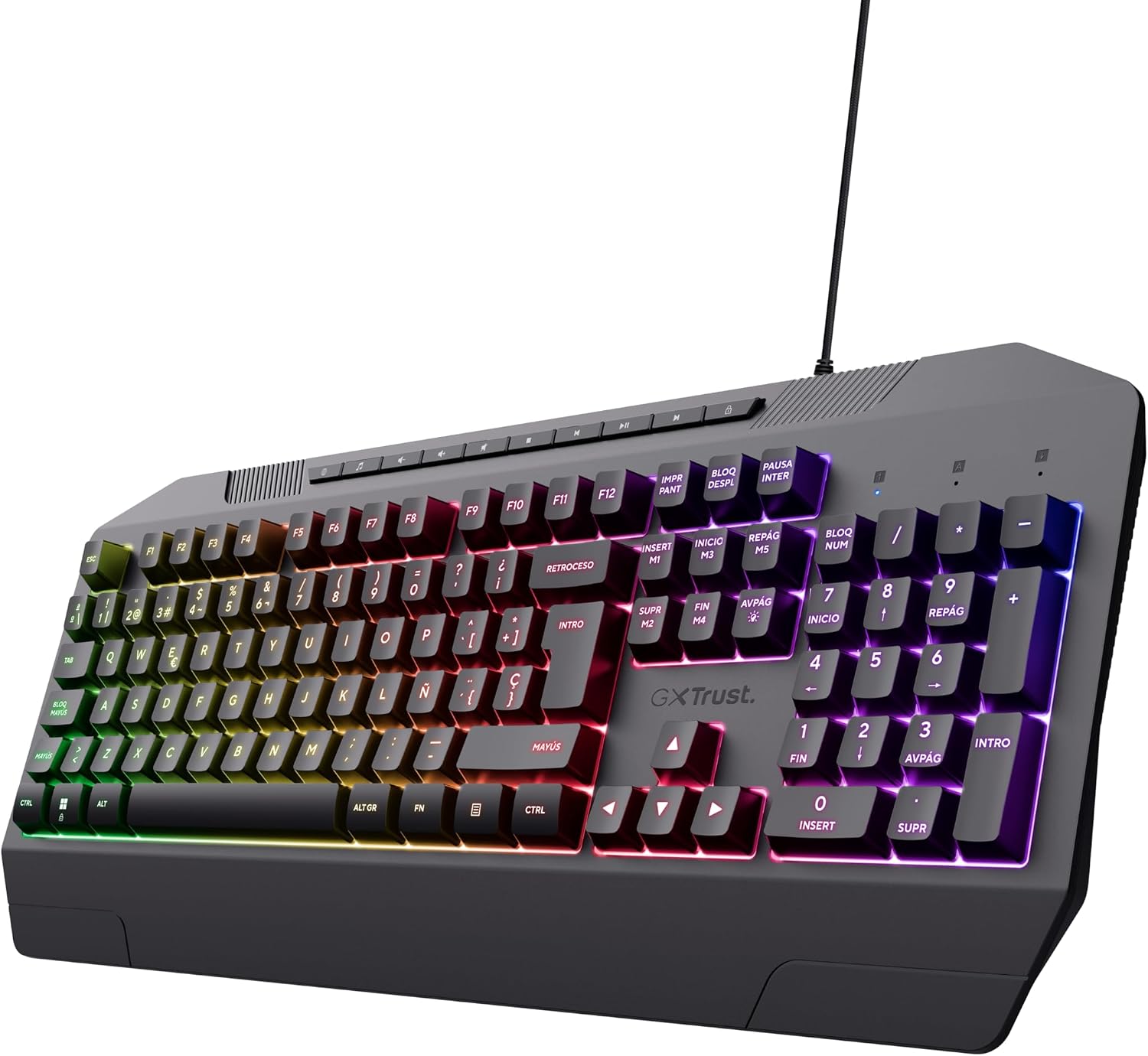 Trust Gaming GXT 836 Evocx Teclado Gaming QWERTY 西班牙語