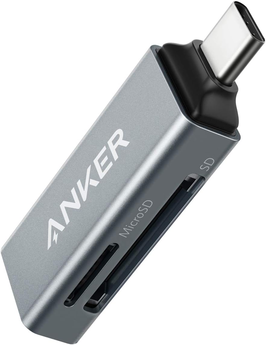 Anker SD 讀卡機 USB C，雙插槽 USB Type C 轉 Micro SD 卡轉接器