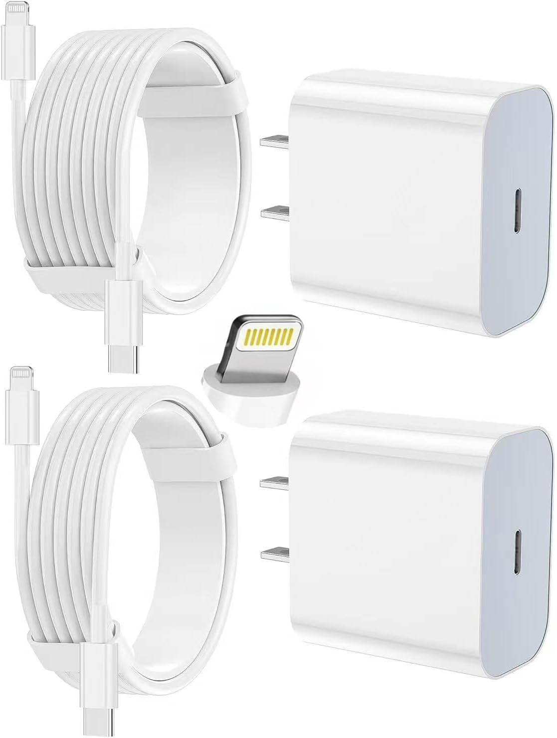 iPhone 充電器快速充電、USB C 充電器座、6 英尺/10 英尺閃電線