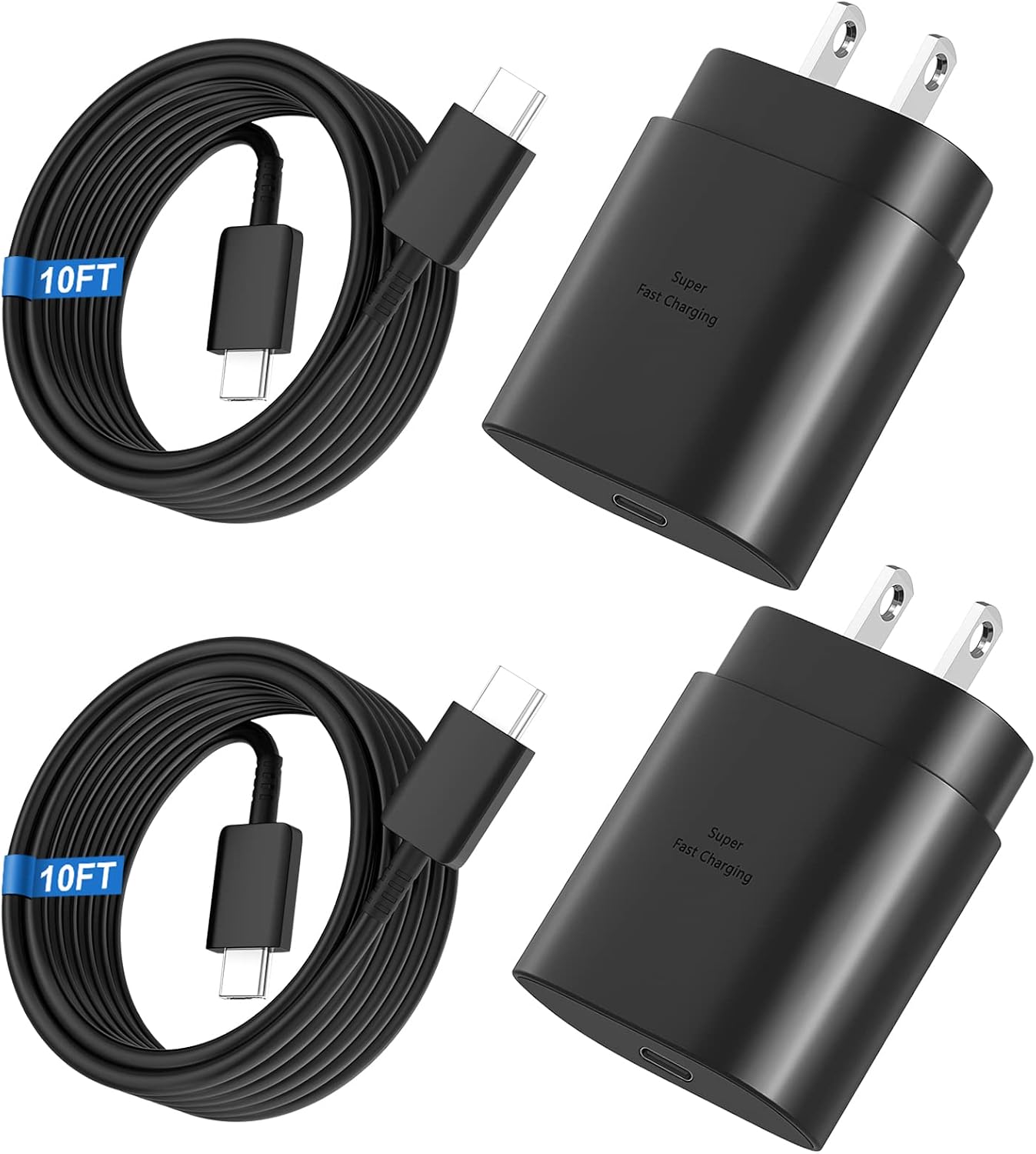 超快速充電器 C 型，25W USB C 壁式充電器快速充電 10 英尺電纜