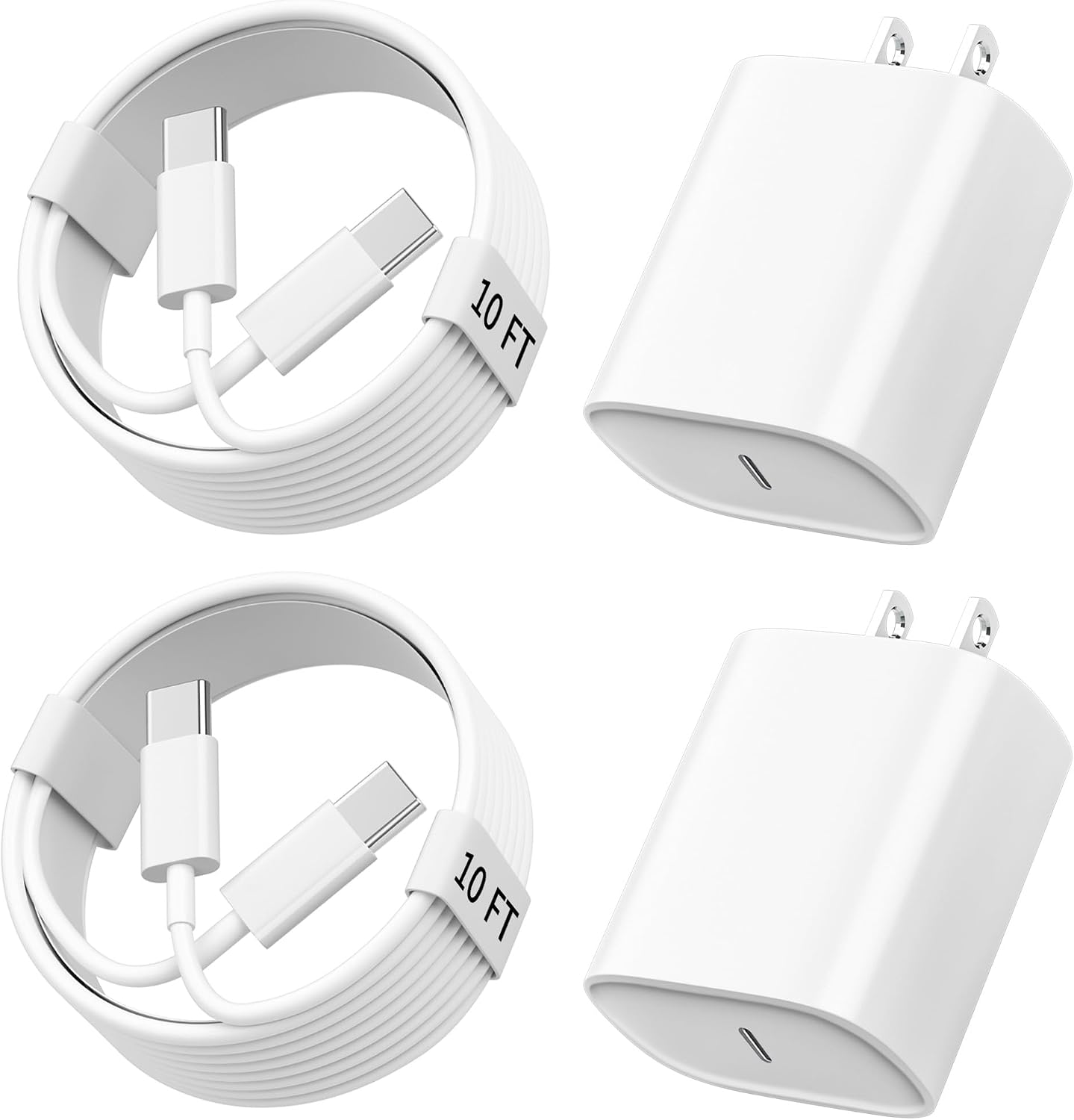 iPhone 18 17 16 15 Pro Max 充電器快速充電 20W 10 英尺長 USB C 線