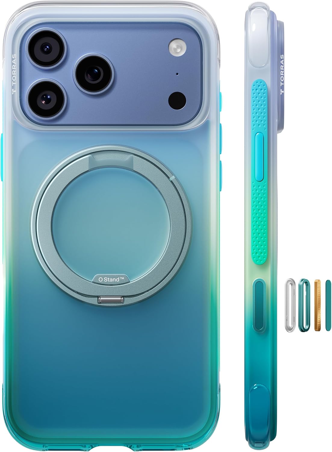 TORRAS iPhone 18 Pro Max 用 ケース Ostand O3 Air エアバッグ保護 360°回転スタンドMagSafe対応