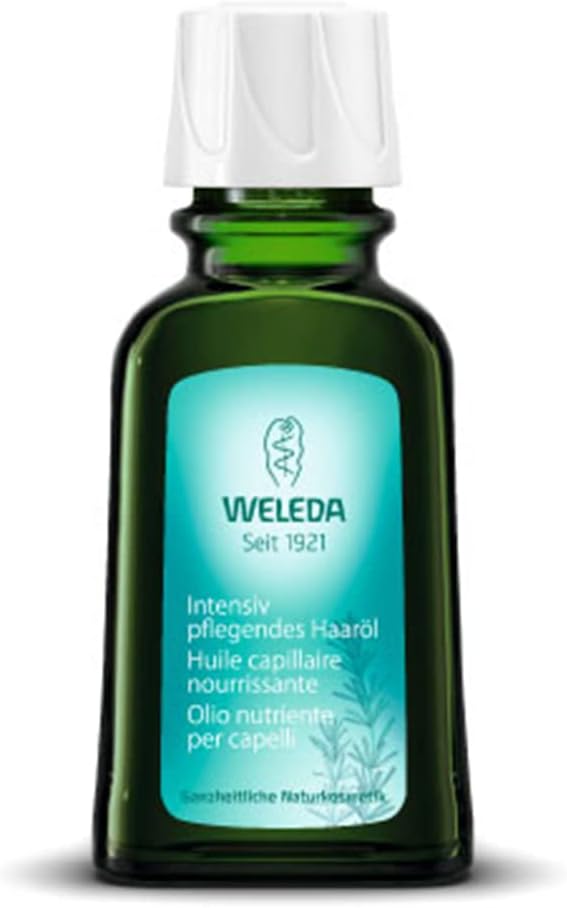 Weleda 有機髮油，1.7 液量盎司（50 毫升），多功能護理油，乾燥，香味，迷迭香香味，天然成分，有機