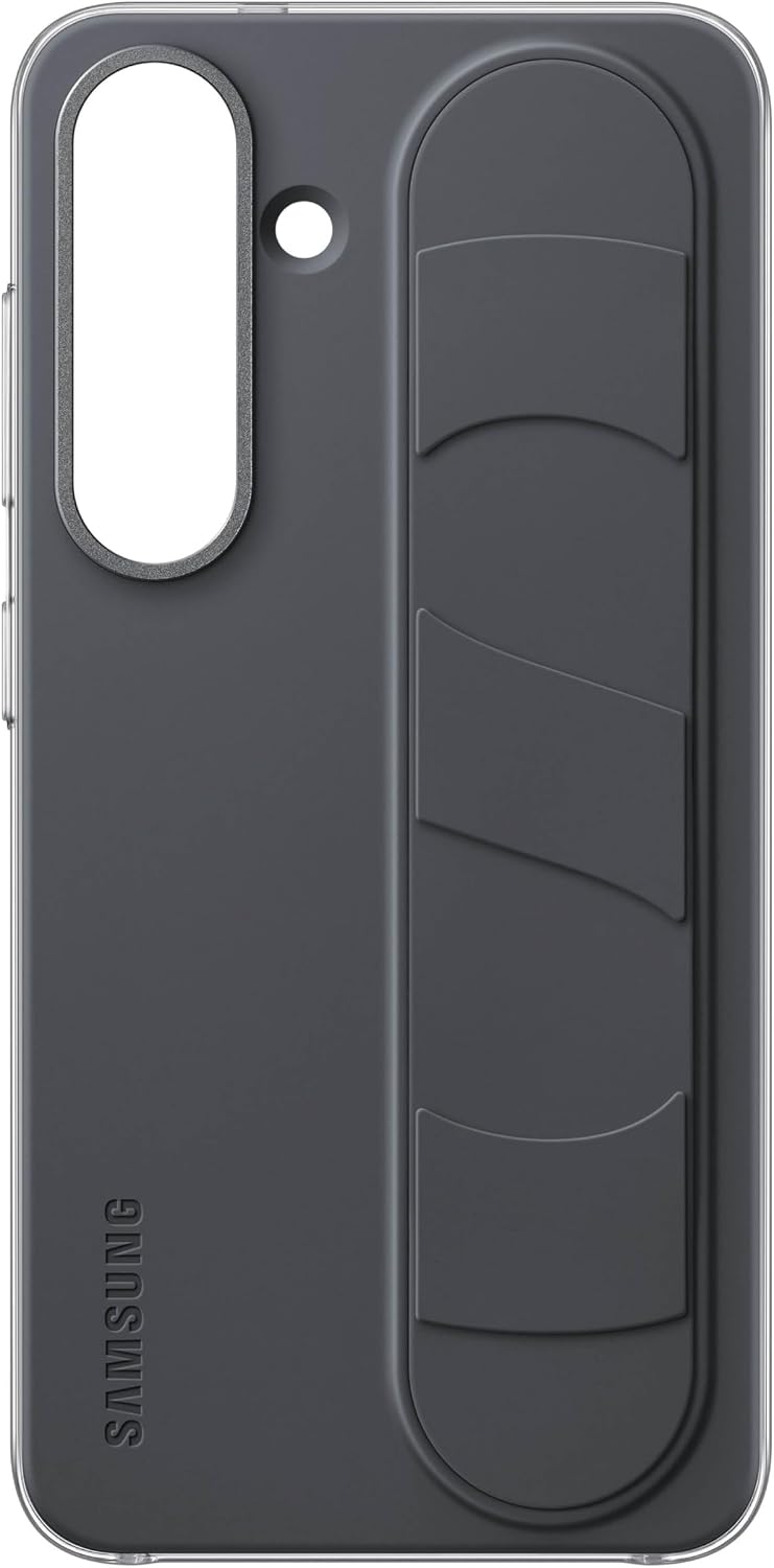 三星 Galaxy S25 站立式握把手機殼保護套柔軟觸感支架耐用設計美國版 EF-GS931CBEGUS 黑色