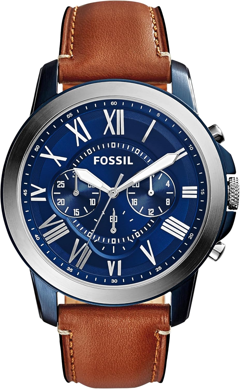 Fossil 男士手錶，Grant 石英計時手錶