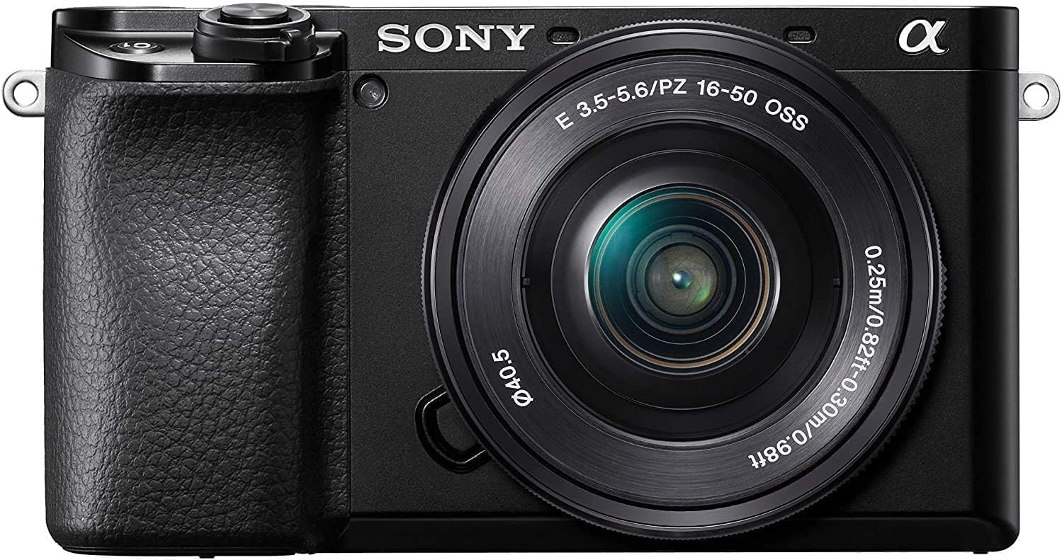 Sony Alpha 6100 APS-C 無反光鏡相機，配備 16-50 毫米電動變焦鏡頭，快速 0.02 秒自動對焦，具有人類和動物眼睛檢測功能，4K 膠片錄製和傾斜顯示屏，黑色