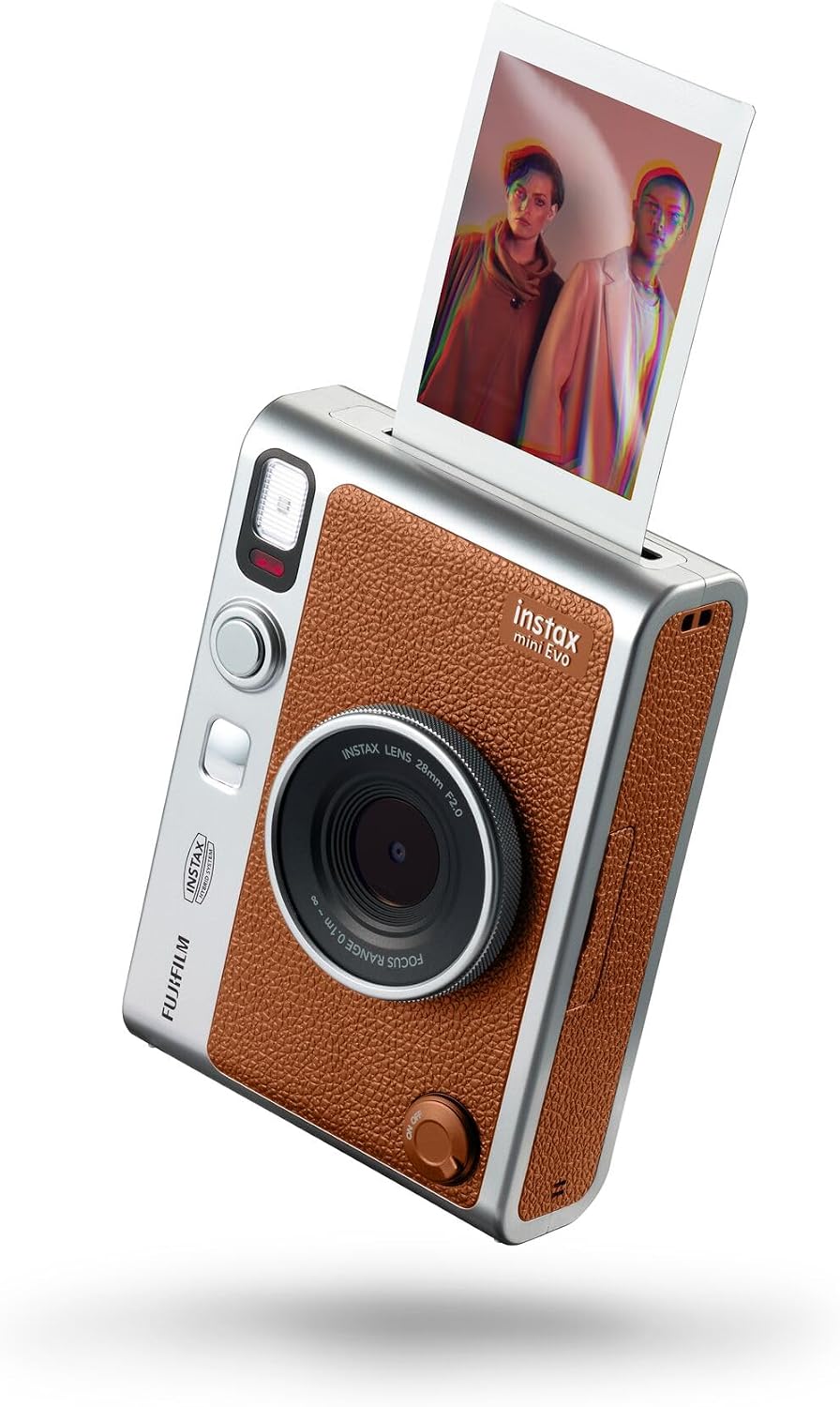FUJIFILM instax mini Evo™ 混合即時相機 |具有即時列印和 LCD 顯示器的相機、具有 10 種鏡頭模式和 10 種膠片效果的 100 種創意外觀、Instax Mini 格式的應用程式和智慧型手機列印 |