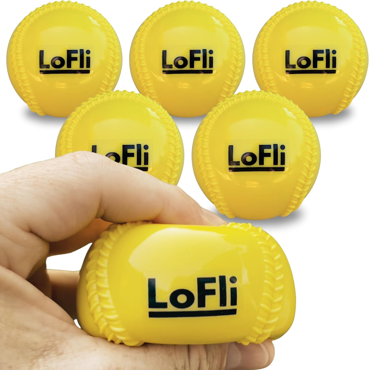 LoFli 練習棒球 - 調整重量和尺寸，減少飛行 - 適合後院、室內和小空間使用的安全軟訓練球 - 兒童和成人