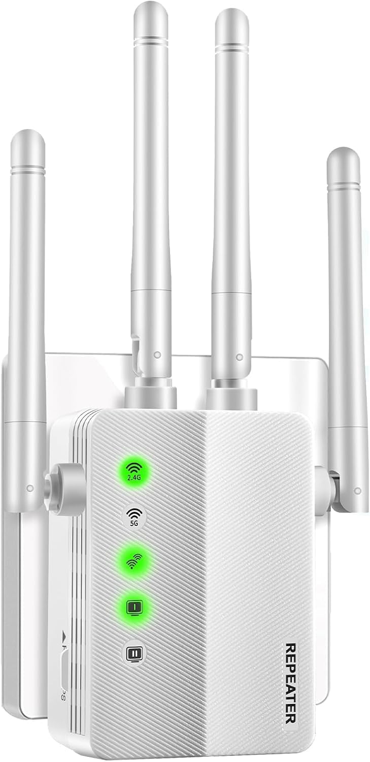 WiFi 擴展器，1200Mbps 雙頻 WiFi 擴展器家庭訊號增強器
