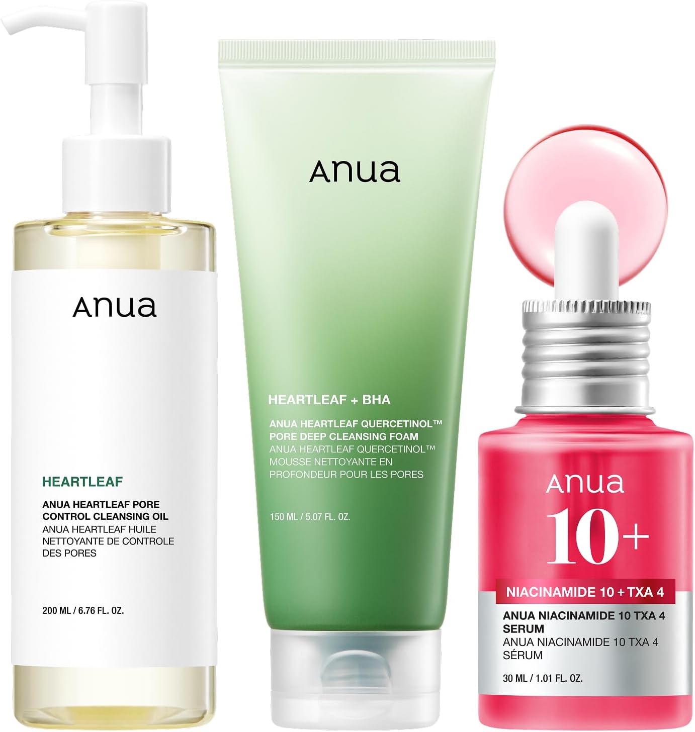 Anua 3 步玻璃皮膚初學者套件
